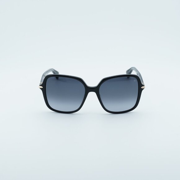 Rag & Bone RNB1048/G/S 0807 9O Sunglasses Black Square Frame, Grey Lenses main image 8